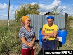 Супруги Асемгуль Акетова и Болатпек Майжапаров. Село Енбек, Павлодарская область, 22 сентября 2023 года