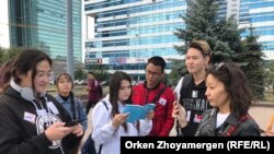 Акция движения «Oyan, Qazaqstan» в День Конституции. Нур-Султан, 30 августа 2019 года.