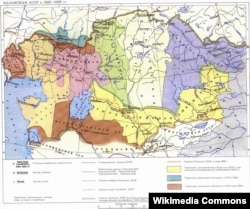 Карта Казахстана за 1921-1929 годы.