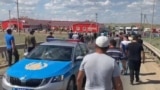 Kazakhstan - Truck drivers in Aktobe region protest against decision on turning highways into toll roads. 30 May 2021