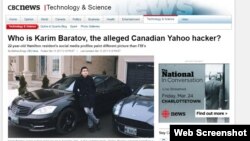 Фрагмент публикации на канадском сайте CBC News о задержании уроженца Казахстана Карима Баратова.