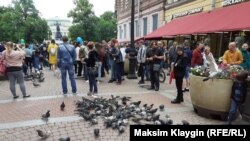 Акция в поддержку хабаровчан в Петребурге