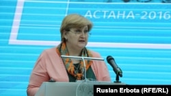 Наталья Калашникова , директор республиканского государственного учреждения «Общественное согласие» при президенте Казахстана. Астана, 30 марта 2016 года.