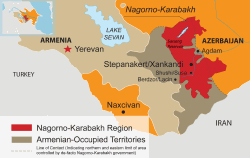 Карта Нагорного Карабаха.