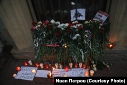 Russia - Action of solidarity with the inhabitants of Belarus in St. Petersburg