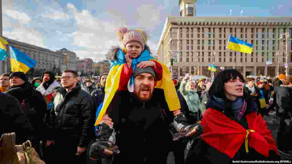 Під час виконання Гімну України на майдані Незалежності