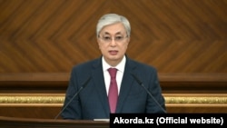 Президент Казахстана Касым-Жомарт Токаев выступает с «посланием народу». Нур-Султан, 1 сентября 2021 года