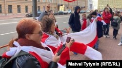 Акция в поддержку белорусов в Петербурге