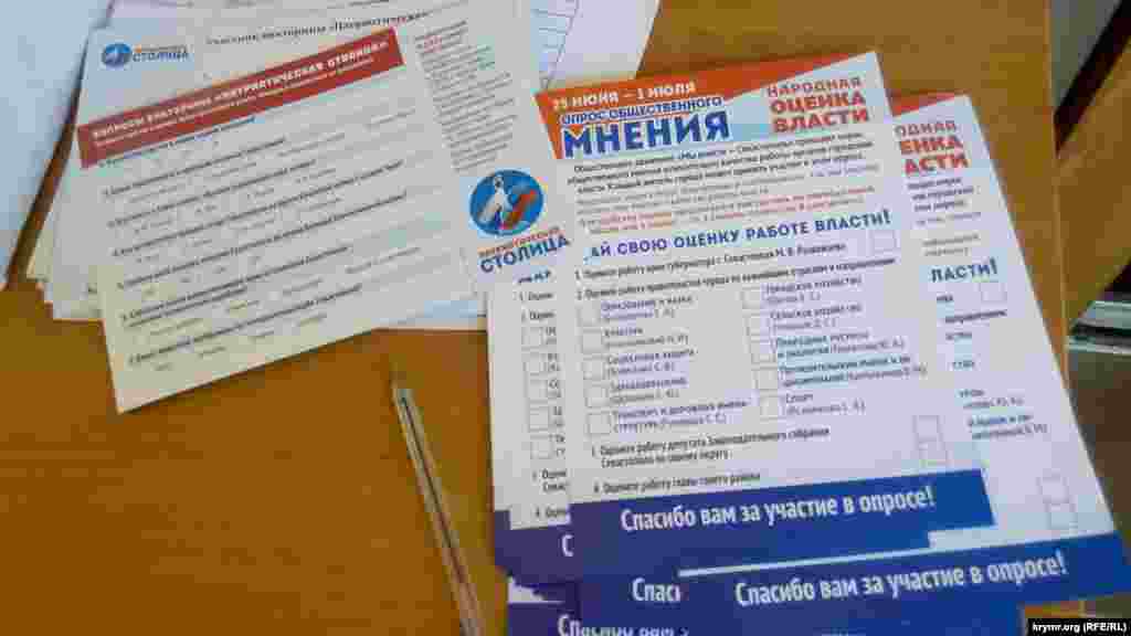 Опитувальники думки про діяльність російської влади Севастополя роздавали всім охочим