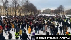 Акция протеста в Петебурге 31 января